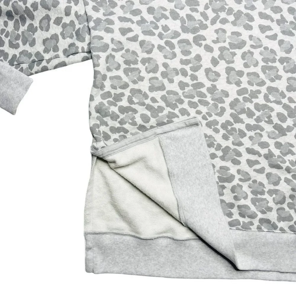 AERIE Gray Leopard Oversized Sweatshirt  - Picture 4 of 7